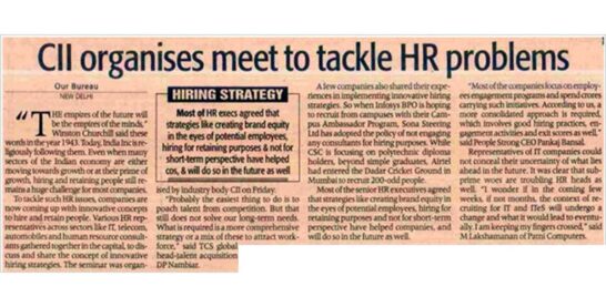 CII Organizes a meet to tackle HR problems with PeopleStrong as Knowledge Partner