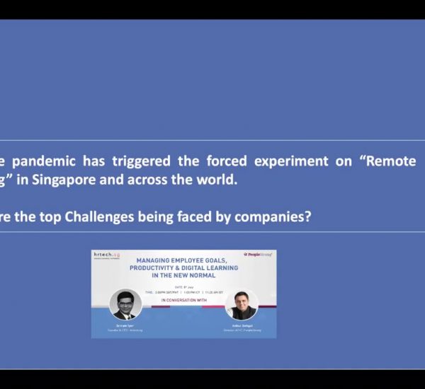 Webinar PeopleStrong: Mengelola Tujuan, Produktivitas Karyawan bersama Ankur Sehgal