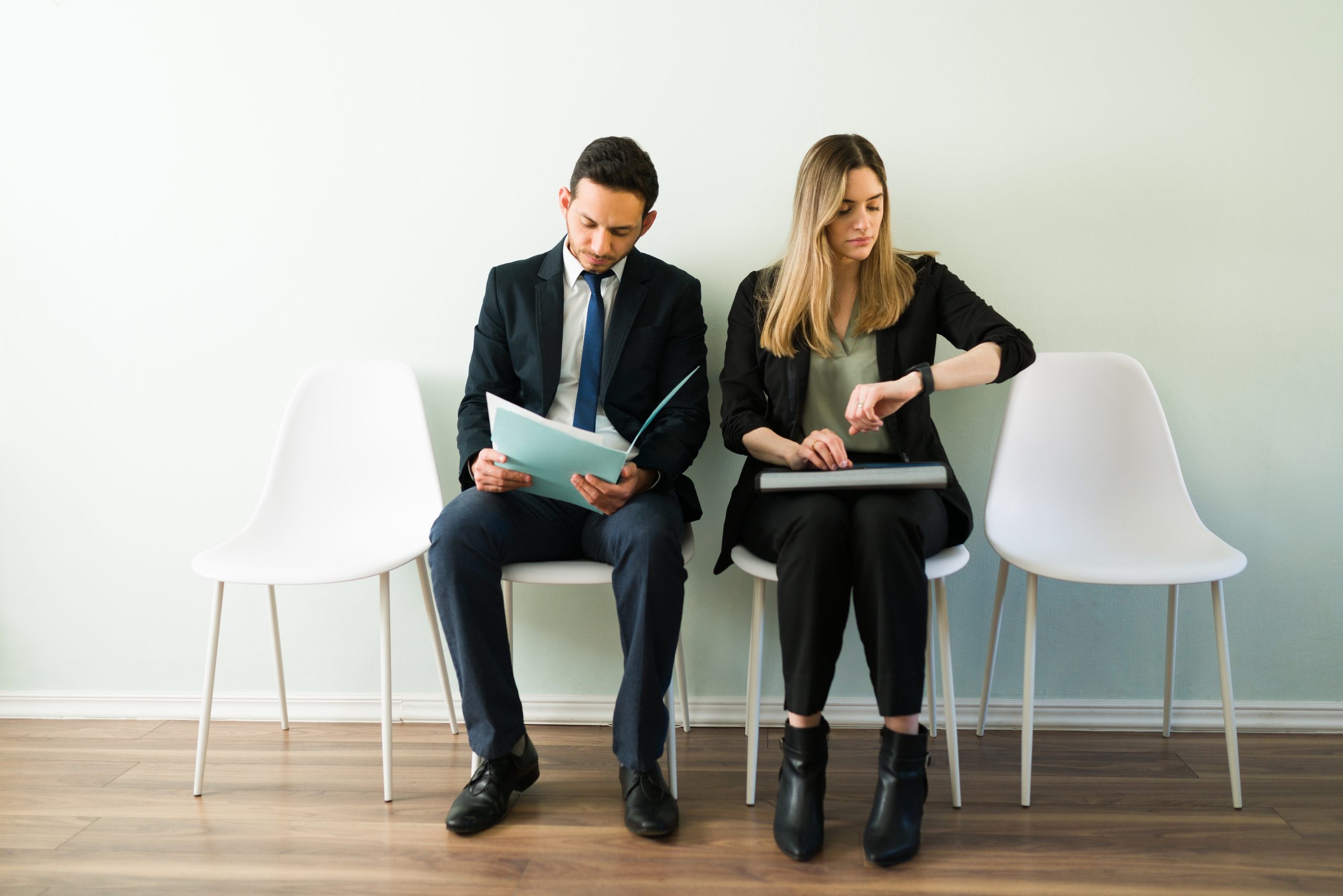 Candidates waiting for their recruitment interview round