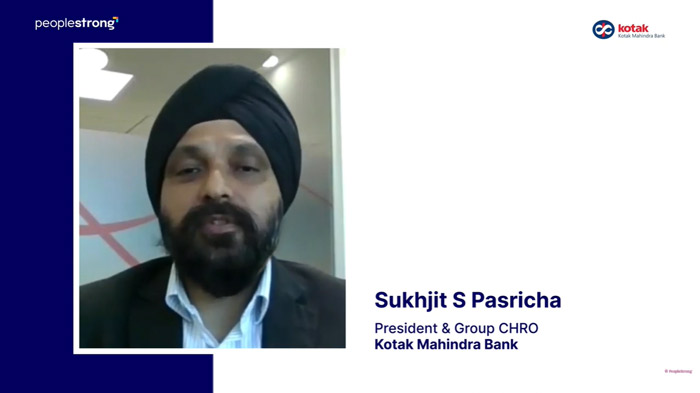 <h4>Unifying EX with a SuperApp at Kotak Mahindra Bank | Sukhjit Pasricha, President & Group CHRO</h4> <p>Watch Sukhjit Pasricha, President & Group CHRO at Kotak Mahindra Bank talk about how PeopleStrong unified the comprehensive features of 30+ modules into one SuperApp for a superlative employee experience.</p>