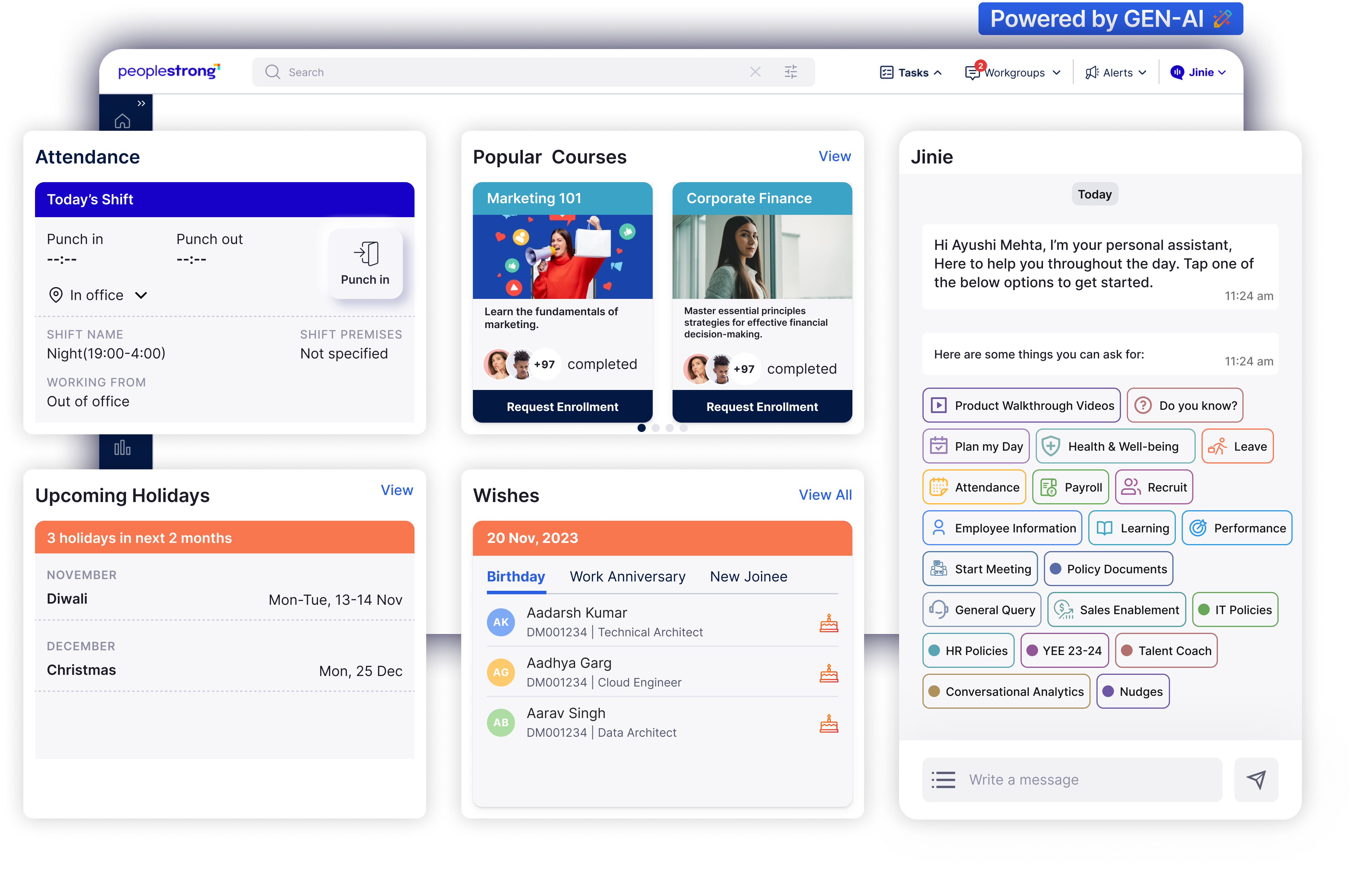 Human Capital Management Screen