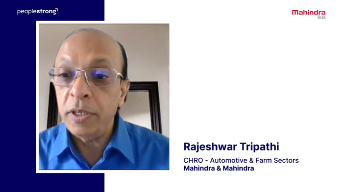 <h4>Creating Business Impact with HR Tech for Mahindra & Mahindra | Rajeshwar Tripathi, CHRO</h4> <p>Rajeshwar Tripathi, CHRO from Mahindra & Mahindra describes how PeopleStrong's HR Expertise and comprehensive HR Tech platform have enabled the company to understand their employees better leading to better business outcomes.</p>