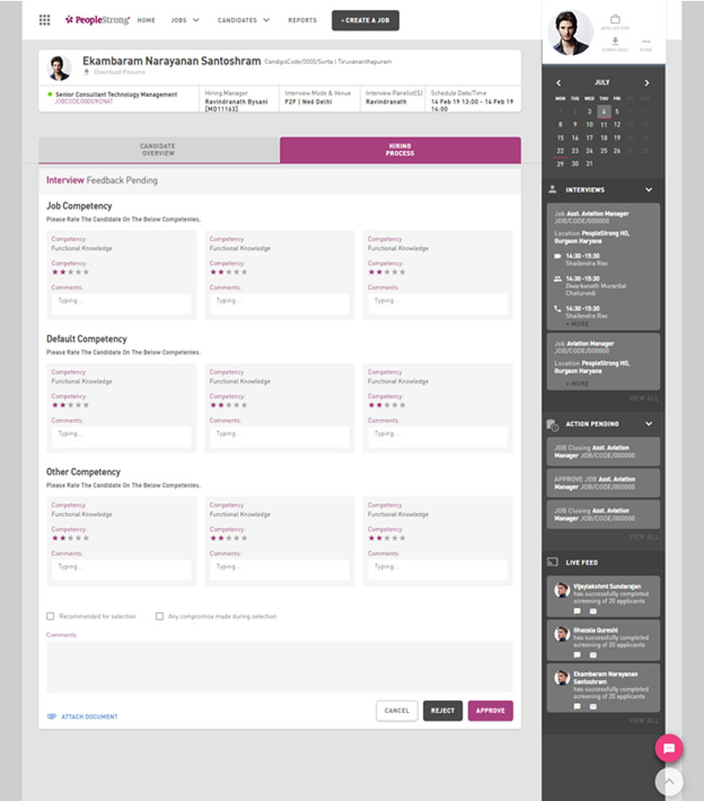 Configurable Interview Feedback Form