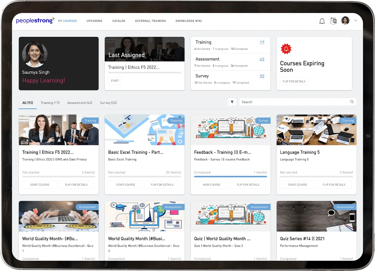 Learning Screen