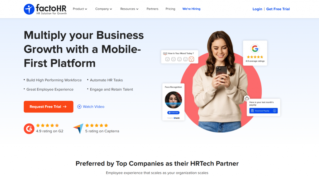 FactorHR Website Screenshot