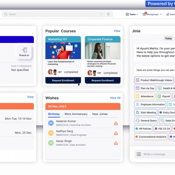 Human Capital Management Software Dashboard