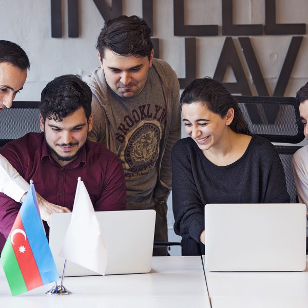 engaged employee working together on a project