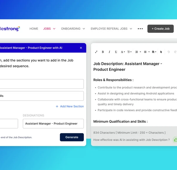 HRMS crafting job descriptions with AI