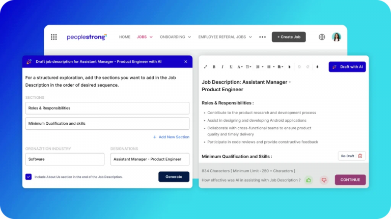 HRMS crafting job descriptions with AI