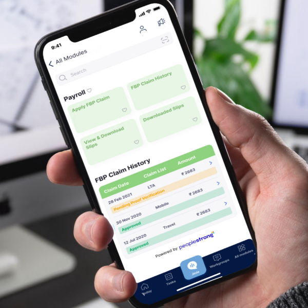 Payroll mobile screen
