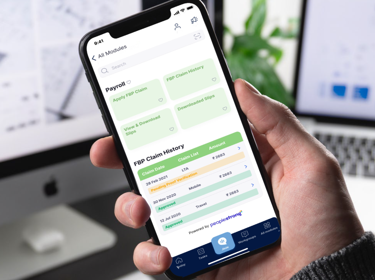Payroll mobile screen