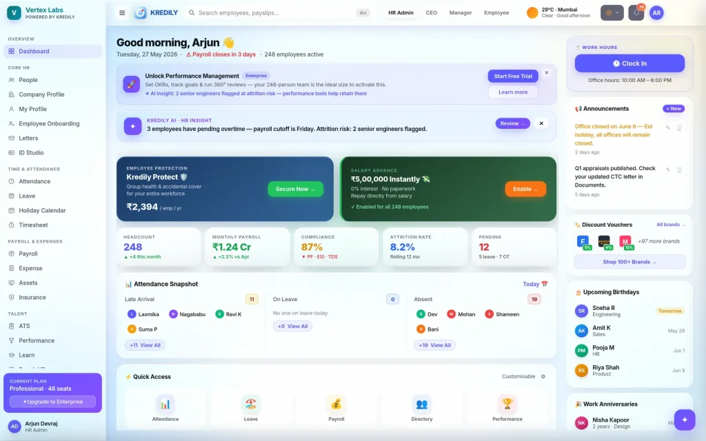 Kredily HR Software